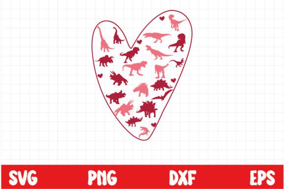 Dinosaur, Kids Valentine Svg Graphics