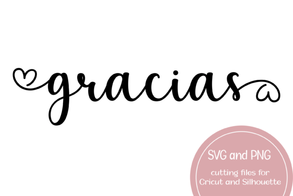 Gracias Heart Printable SVG: Graphics for Crafts