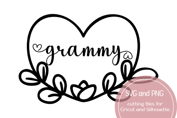 Grammy Heart Printable SVG and PNG