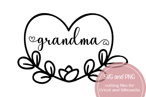 Grandma Heart Printable SVG: Graphics and Crafts
