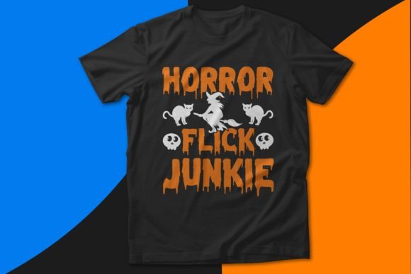 Horror Flick Halloween T-Shirt Design Graphics