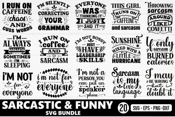 Sarcastic Funny SVG Bundle: Graphics & Crafts with a Twist