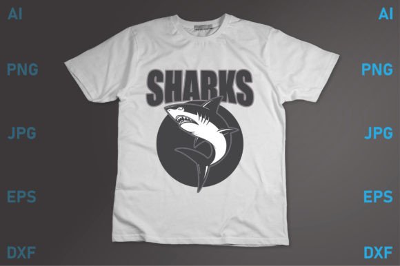 Sharks Graphic Design for T-Shirt Designs