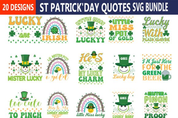 St Patrick Day Quotes Svg Bundle: Graphics and Crafts for Branding