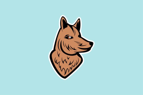 Wolf Face Stiker Logo: Graphics and Logos for Branding